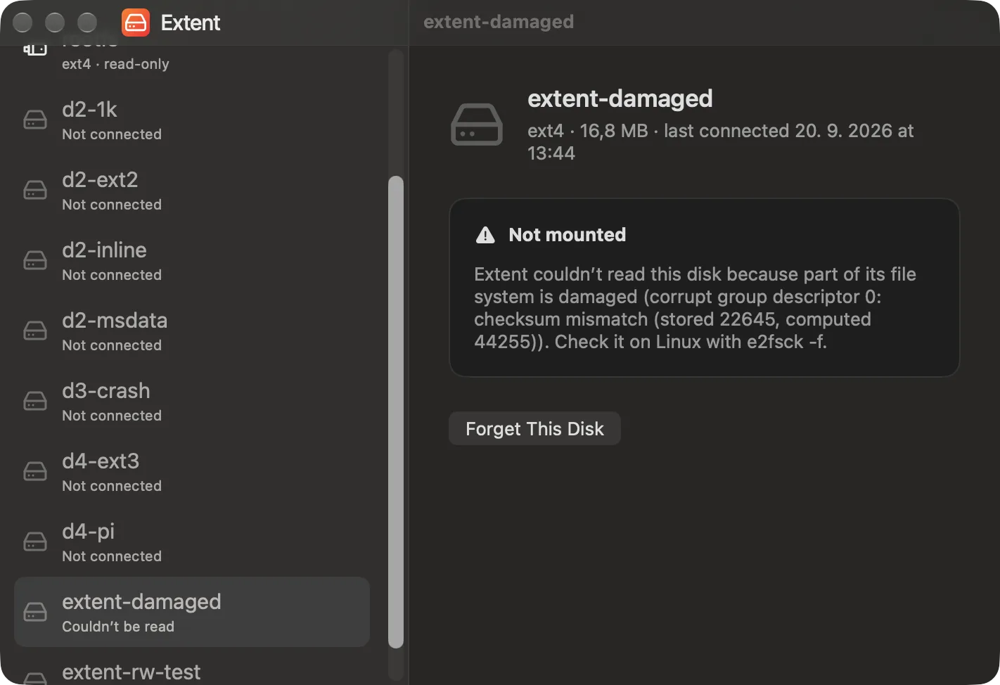 A disk that couldn't be read, and what to do about it